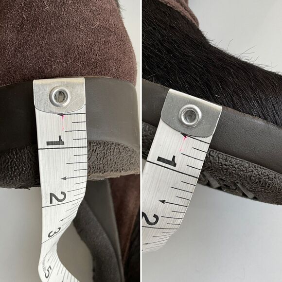 Technica Suede Animal Print Boots Brown Lined Calf High Italy 9 - Picture 8 of 12